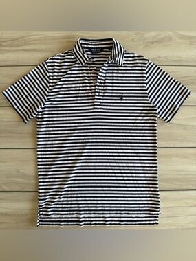 Polo Golf by Ralph Lauren Striped Polo Navy Medium EUC